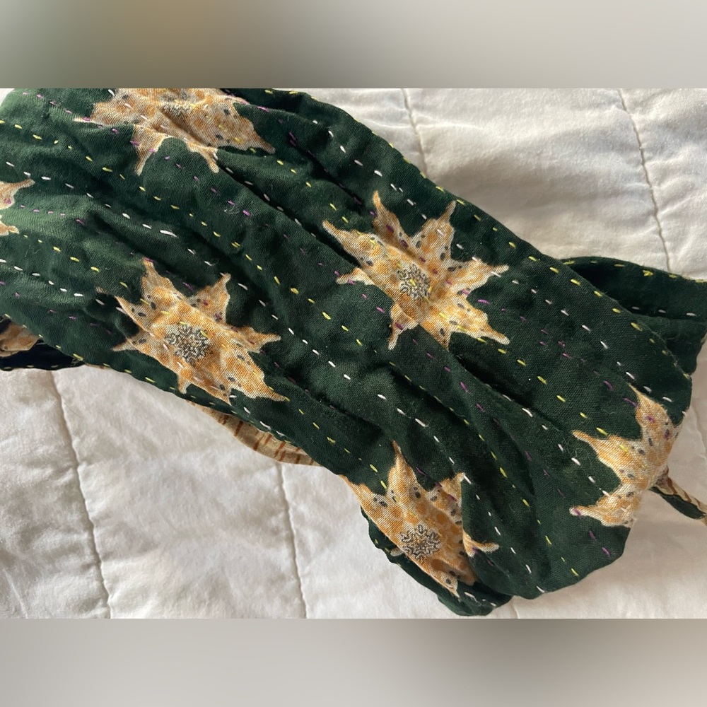 EUC Kantha Bae Hair Wraps- Maroon and Dark Green - Picture 5 of 9